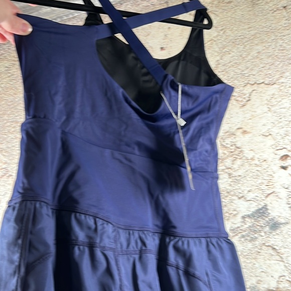 NWT Med Navy Wenlia Women's Workout Jumpsuit Sexy Sleeveless Tennis Dress A521 - Picture 6 of 9